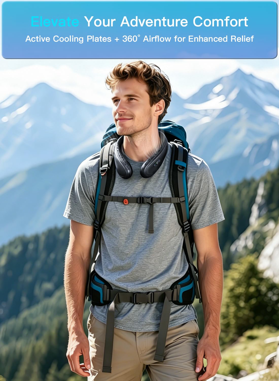 Staholz device highlighting four-duct system for balanced airflow around neck.
