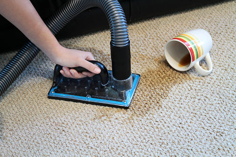 StainOut System 71-001 tool connected to vacuum for deep padding extraction.