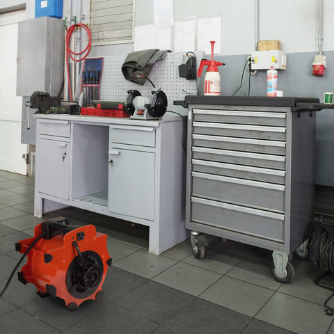 Stalwart blower with sockets and long cord for flexibility.