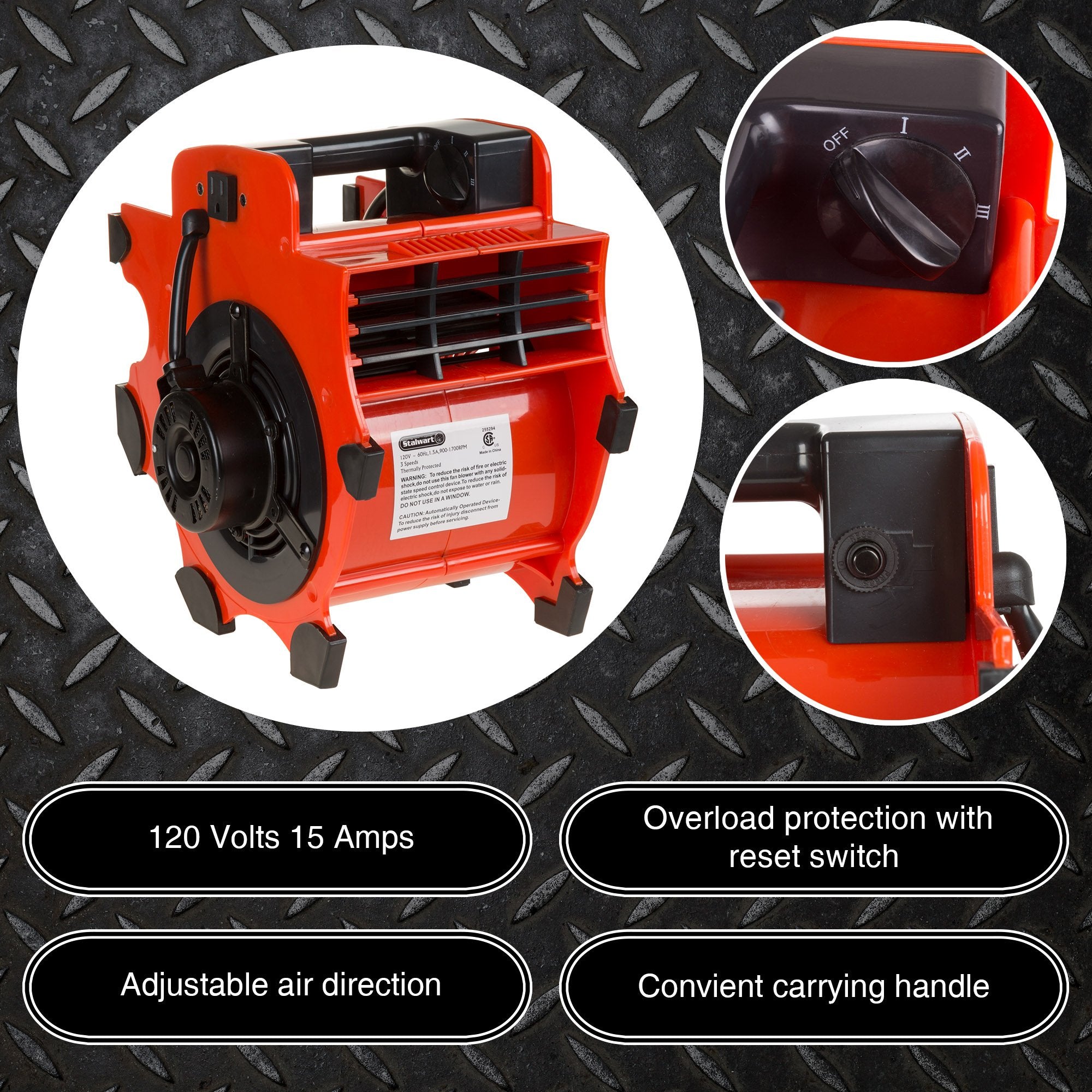 Stalwart blower drying carpets efficiently in workshops.