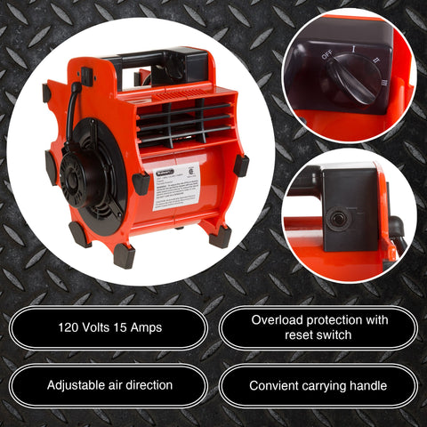 Stalwart blower drying carpets efficiently in workshops.