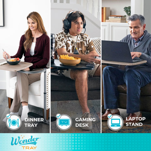 Stander Wonder Tray 360 degree swivel for flexible positioning beside seating