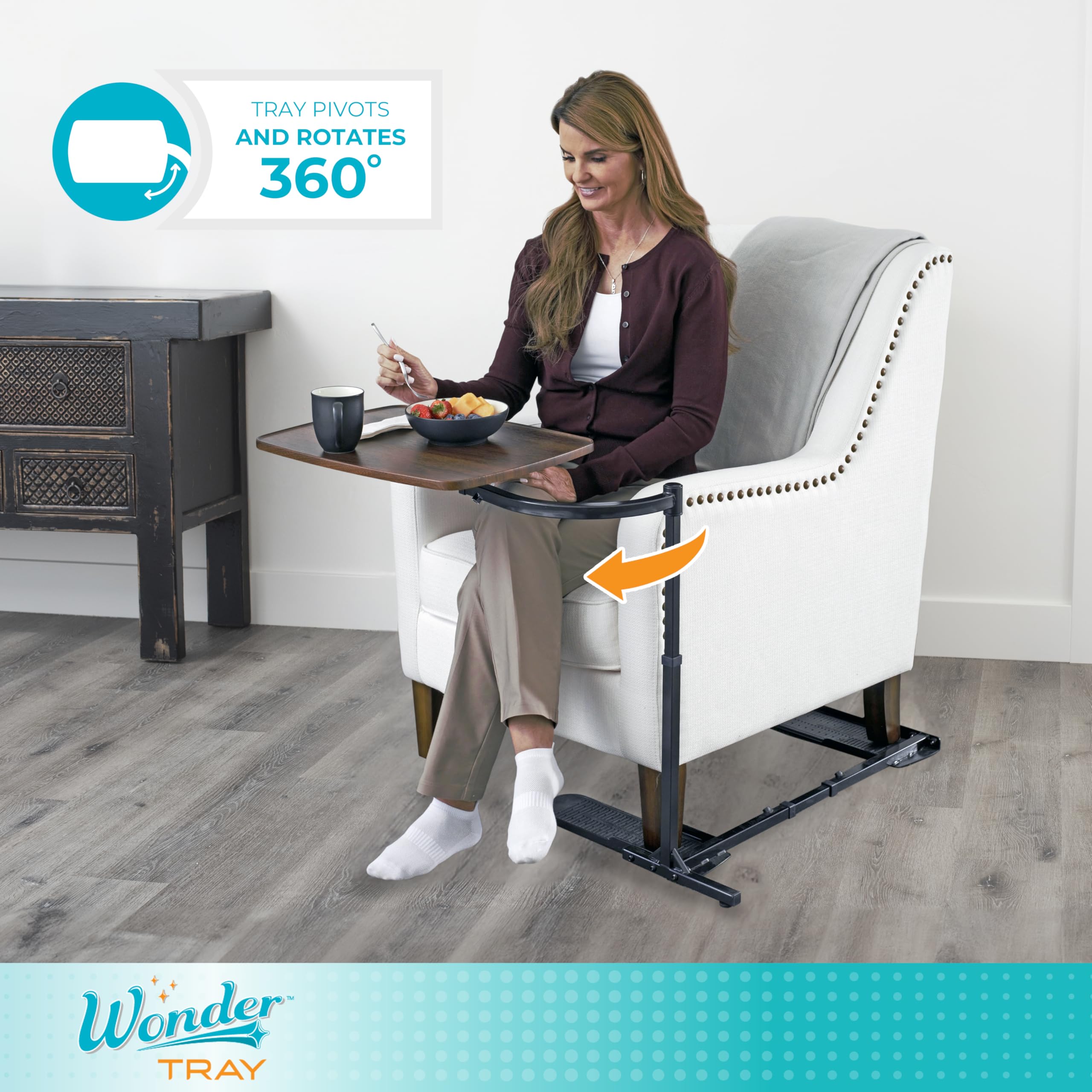 Stander Wonder Tray adjustable height and depth to match furniture