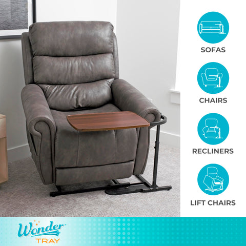 Stander Wonder Tray walnut tray with black base adds modern style