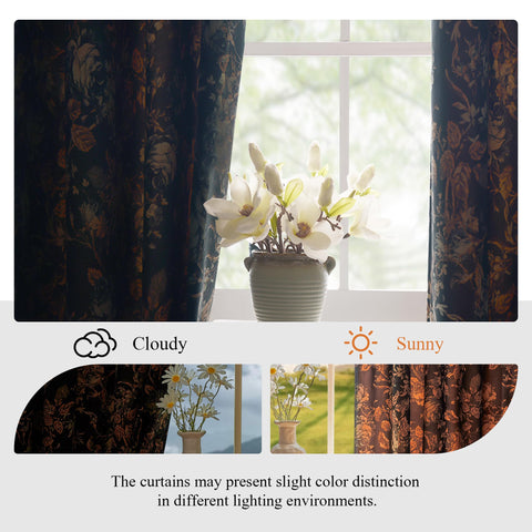 StangH two-panel velvet curtains offer light filtering and privacy benefits