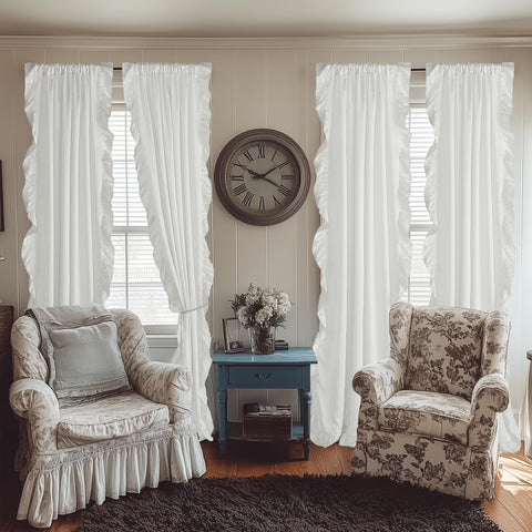 StangH ruffle curtains are machine washable for simple care.