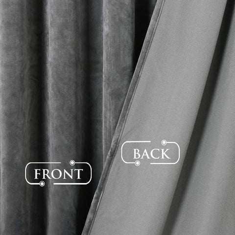 StangH velvet drapes enhance dining room aesthetics while blocking glare.