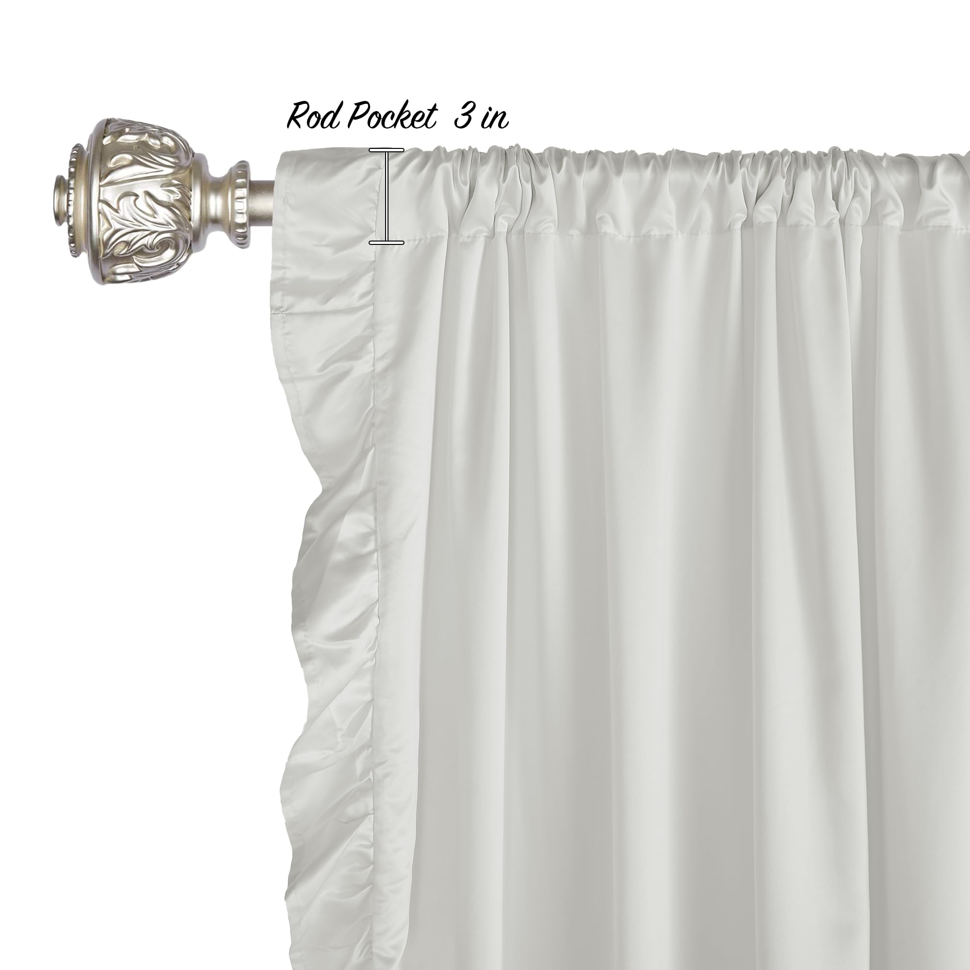StangH dining room curtains showcase elegant drape with durable satin fabric.