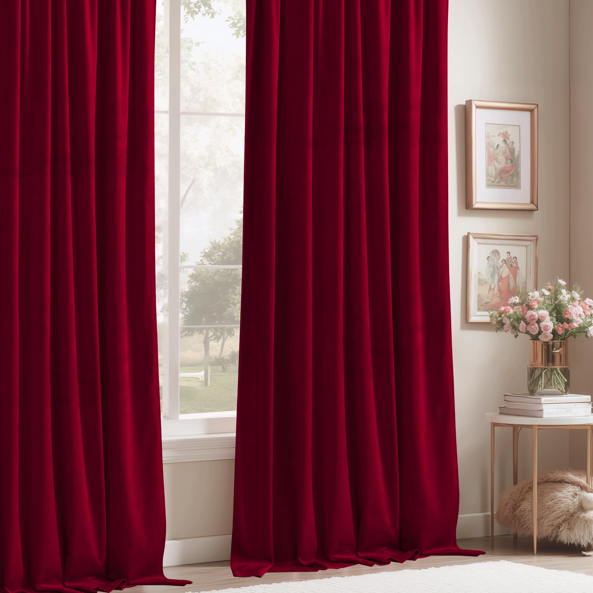 StangH Theater Red Velvet Curtains blackout-friendly option to darken bedrooms.