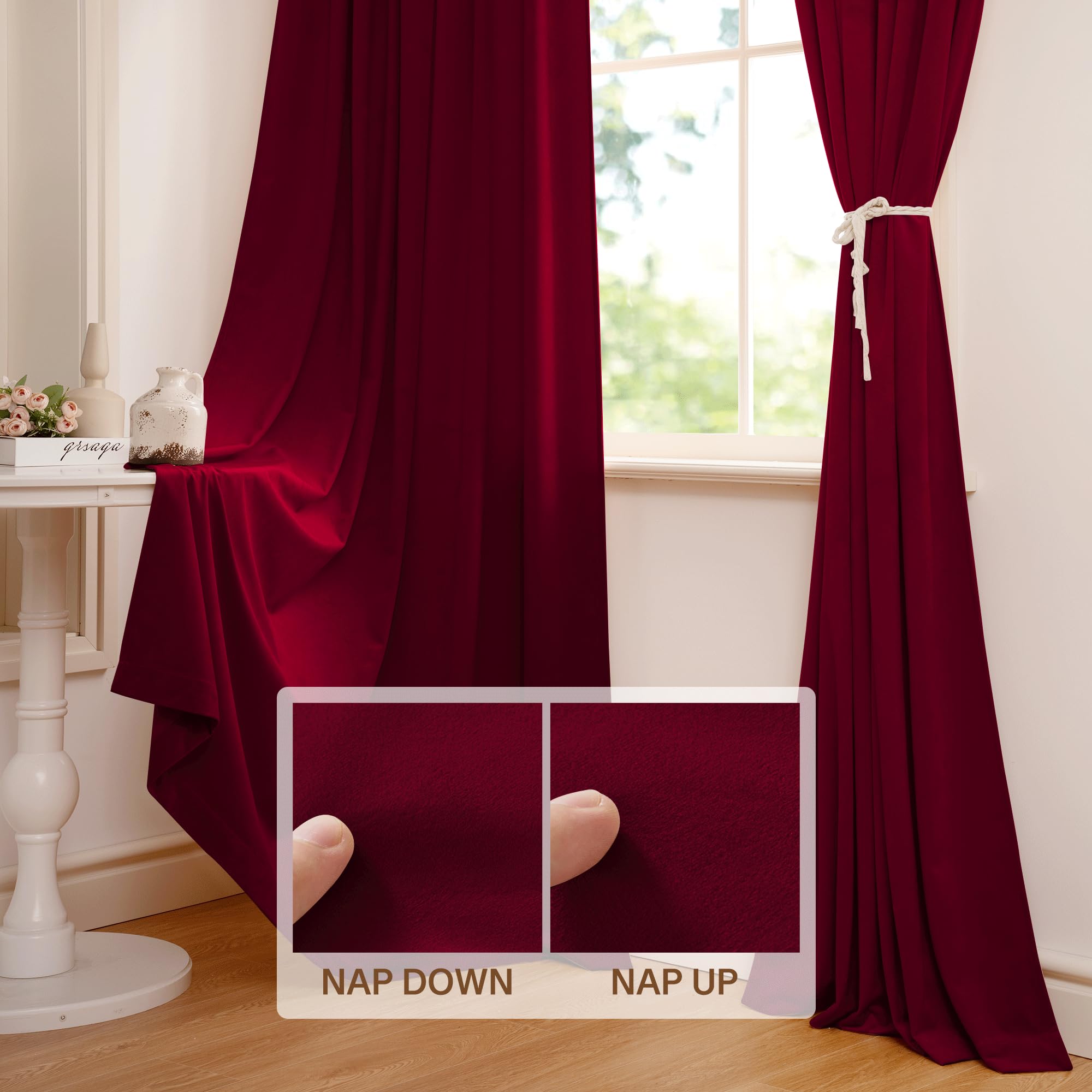 StangH Theater Red Velvet Curtains thermal insulation helps regulate room temperature subtly.