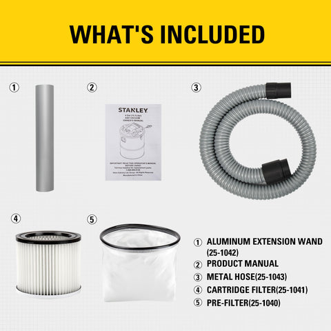 STANLEY ash vacuum metal canister design resists heat for safer use