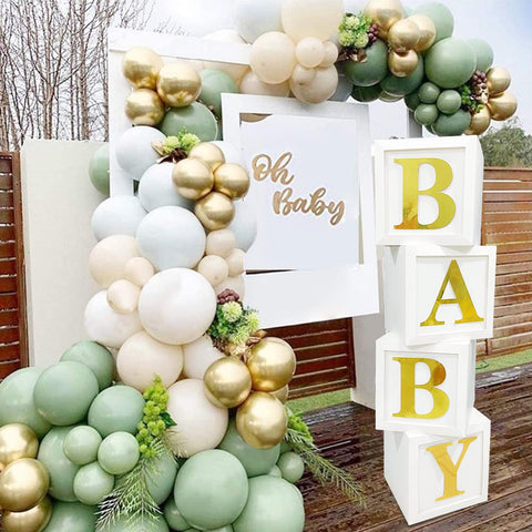 Staraise ready-to-assemble white and gold boxes for fast party setup