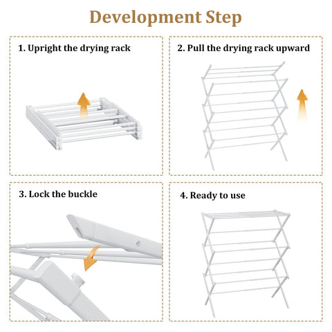 STARLATTA sturdy design supports towels, sweaters, and everyday clothes evenly.
