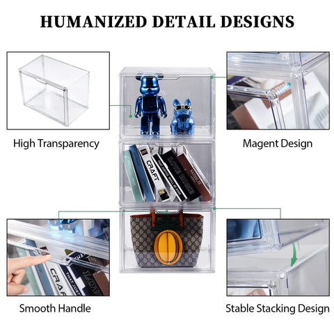 Starogegc multipurpose storage fits handbags, books, cosmetics for tidy closet or desk.