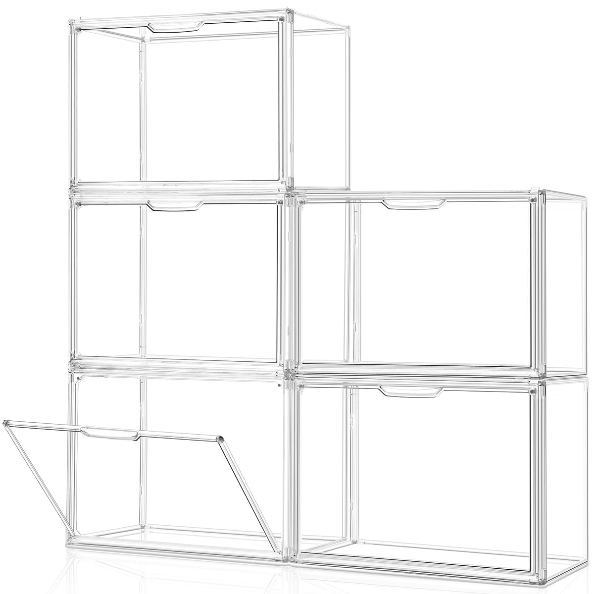 Starogegc purse organizer stackable bin providing clear visibility for closet storage