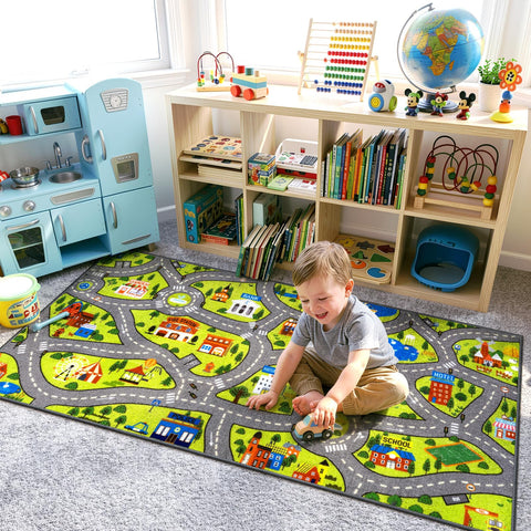 STARUIA Kids Car Rug anti-slip backing keeps playtime safe and steady.