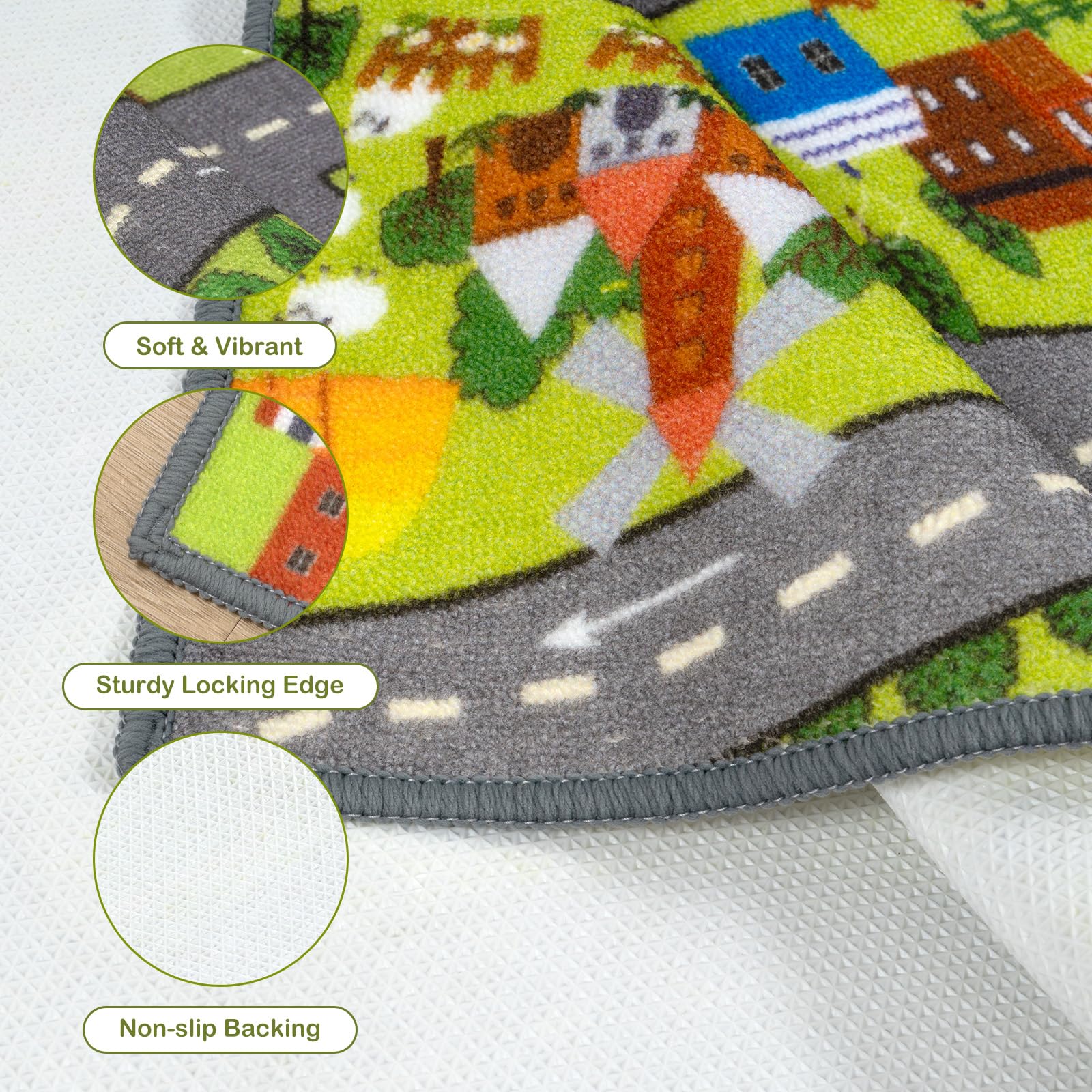 STARUIA Kids Car Rug offers a 60x32 inch size for shared spaces.