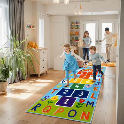 STARUIA Hopscotch Rug bedroom setup fits neatly in kids’ rooms