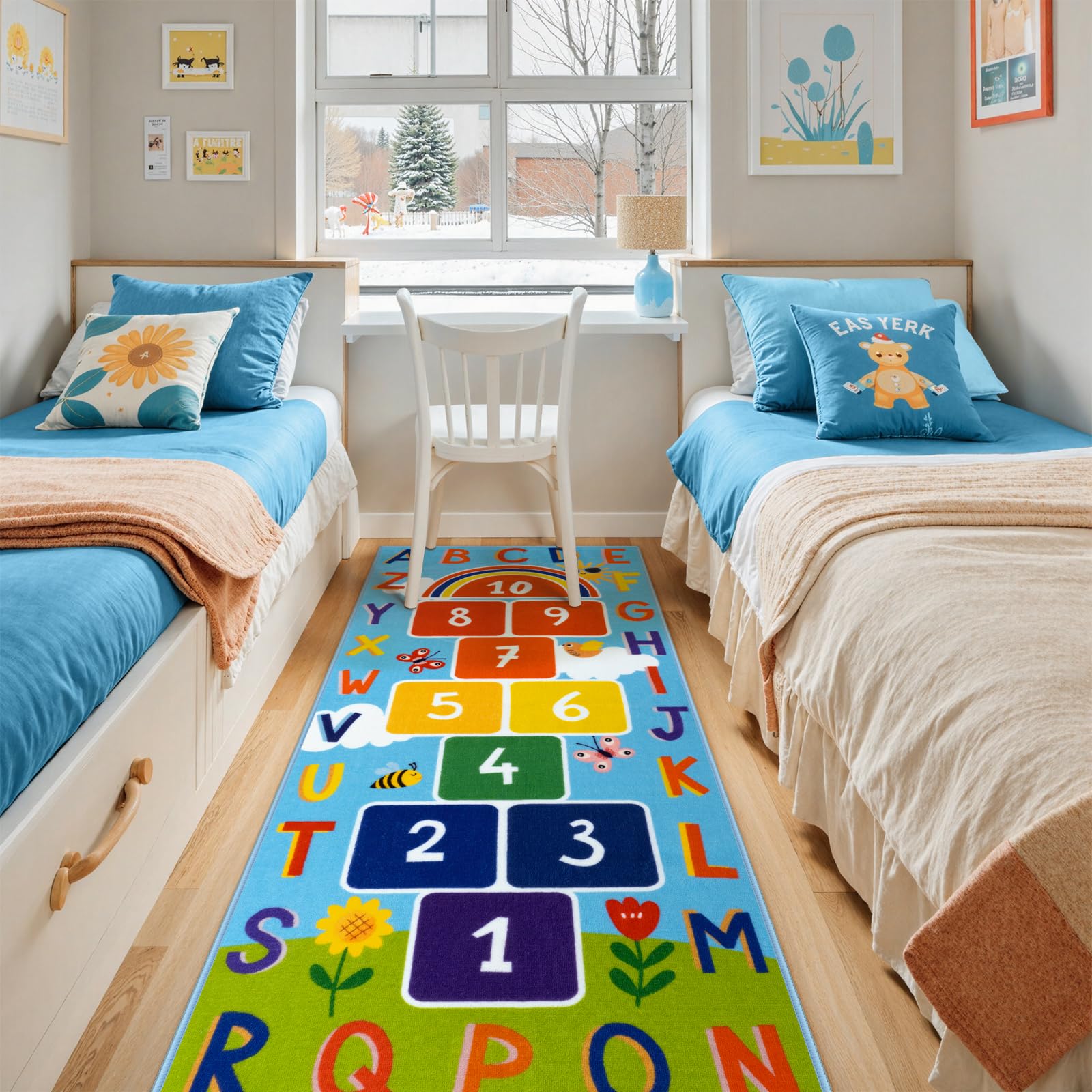 STARUIA Hopscotch Rug helps kids play together and move