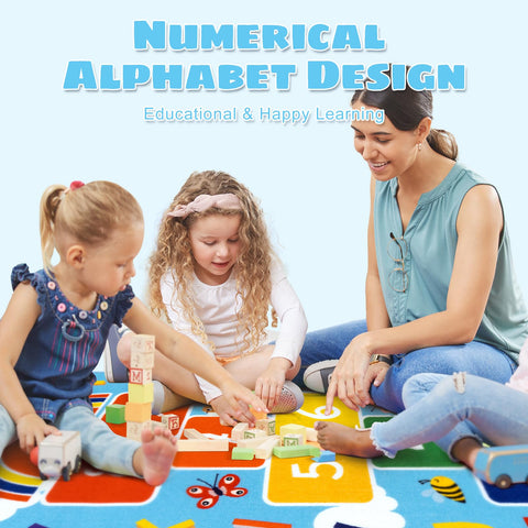 STARUIA Hopscotch Rug Non-slip back texture ensures stable play area
