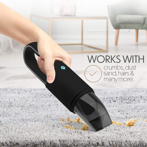STARUMENT ergonomic mini vacuum with comfortable grip during longer clean sessions