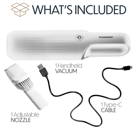 STARUMENT handheld cordless design enables easy cleaning without wires