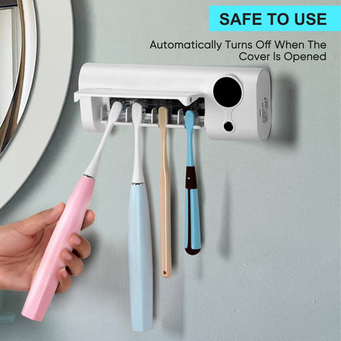 StarWin UV toothbrush holder auto shut-off for enhanced safety around kids