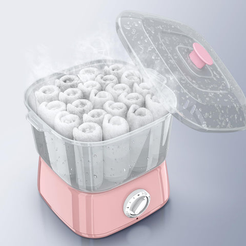 StateRiver hot towel warmer showing insulated handle for safe handling