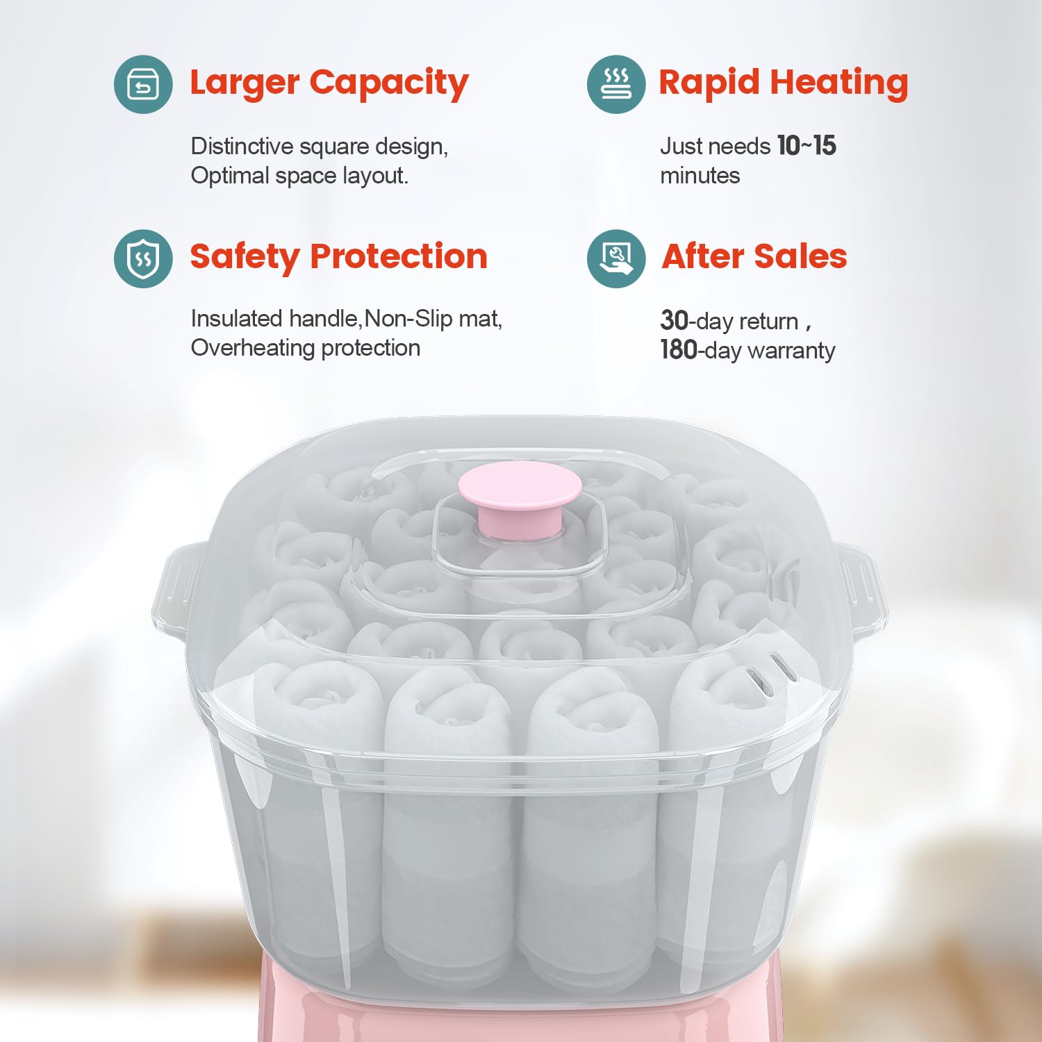StateRiver hot towel warmer demonstrates rapid heating for spa-ready towels