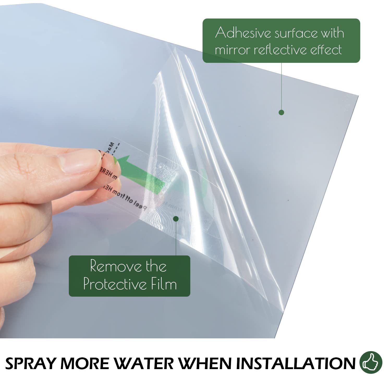 STATINT mirror-like film is removable without damage.
