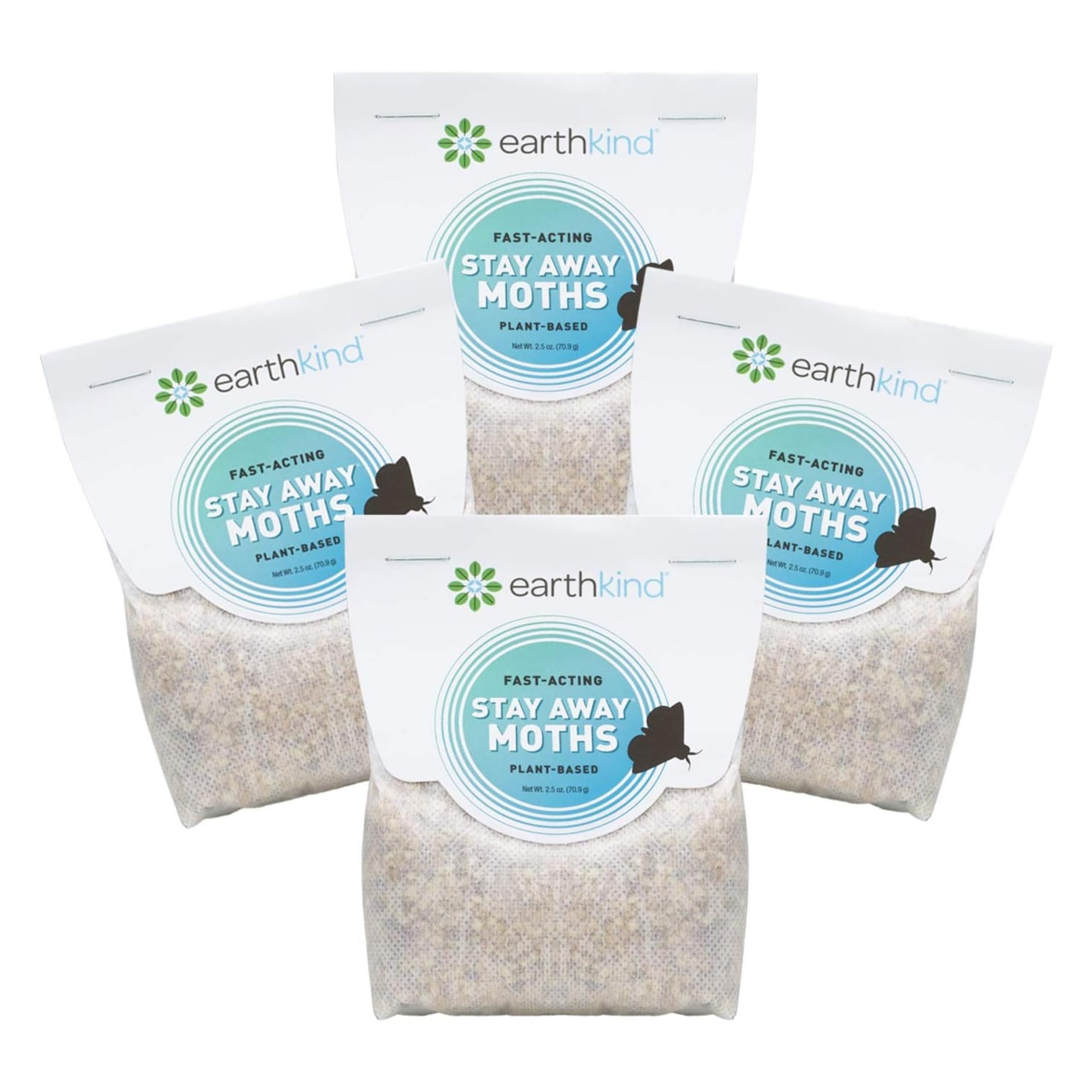 Stay Away EarthKind Moths wardrobe pouch protects fabrics using cedarwood and geranium oils.