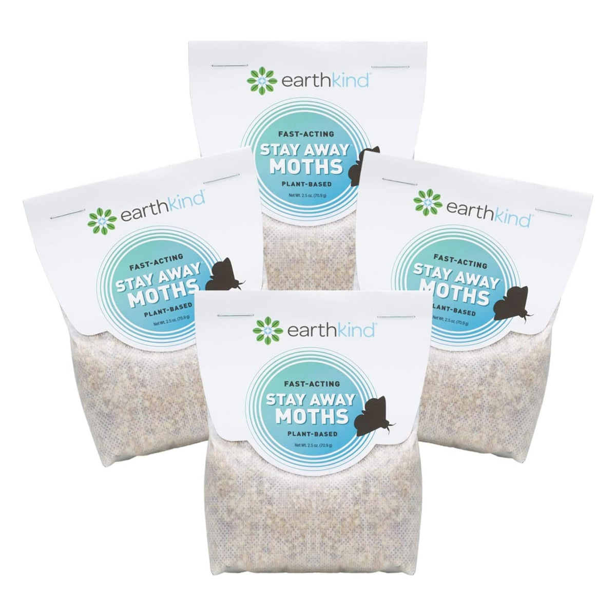 Stay Away EarthKind Moths wardrobe pouch protects fabrics using cedarwood and geranium oils.