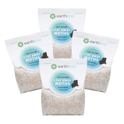 Stay Away EarthKind Moths wardrobe pouch protects fabrics using cedarwood and geranium oils.