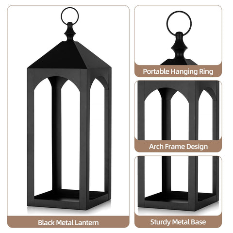 Staymoment lanterns suitable for indoor and outdoor decor on mantels and shelves.