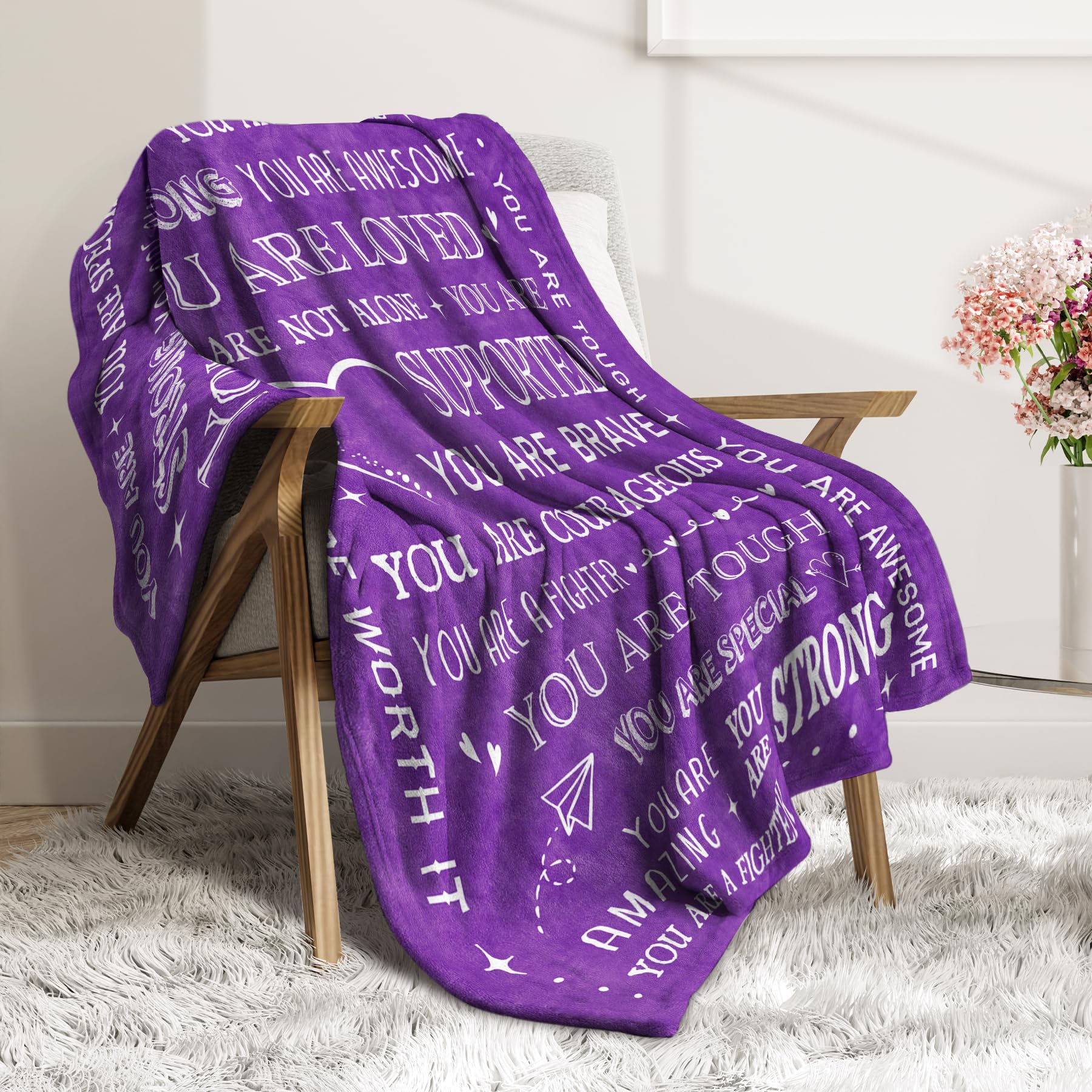 SteadStyle blanket size 60x50, soft and fluffy for lounging and warmth.