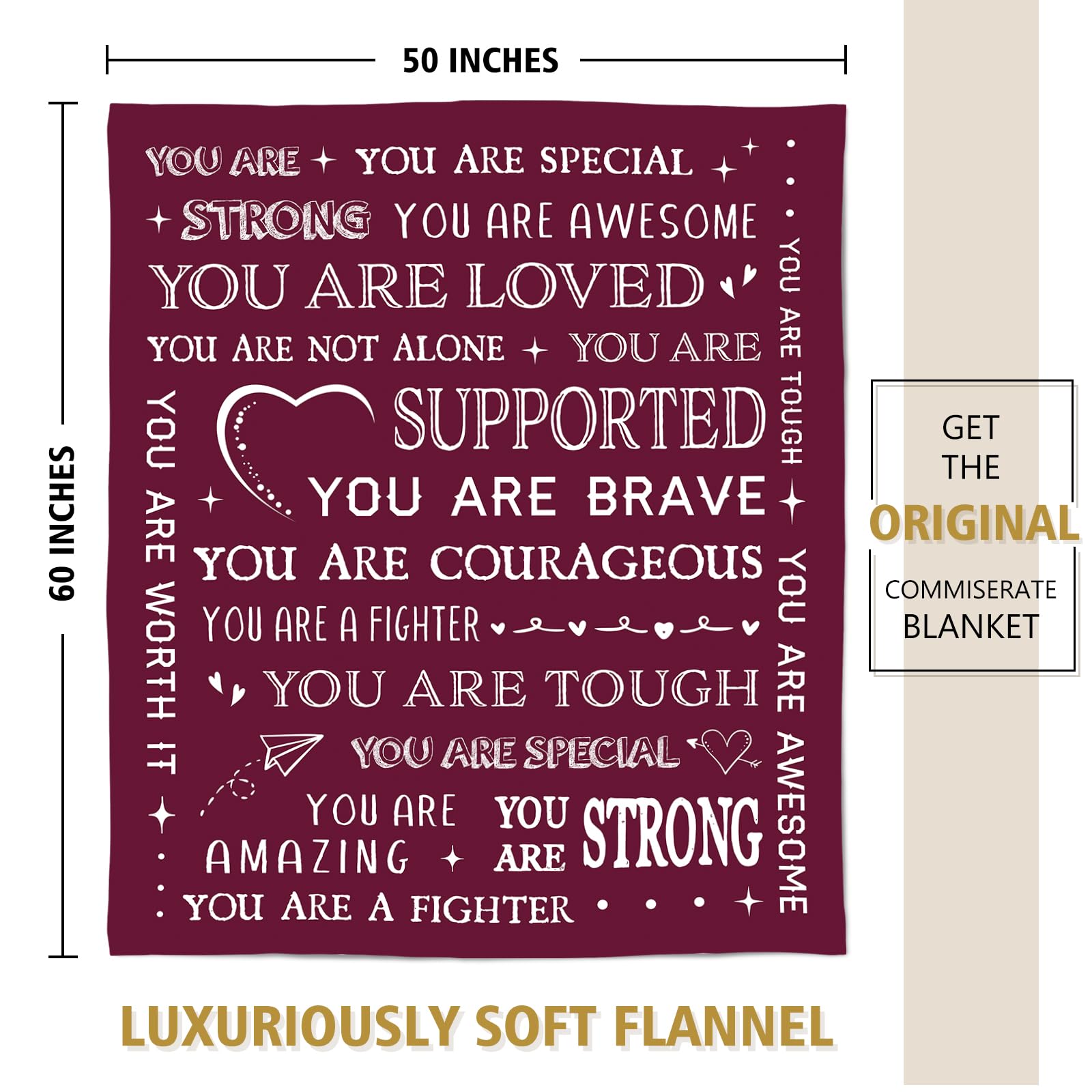 SteadStyle sympathy-design blanket conveys thoughtful support and care