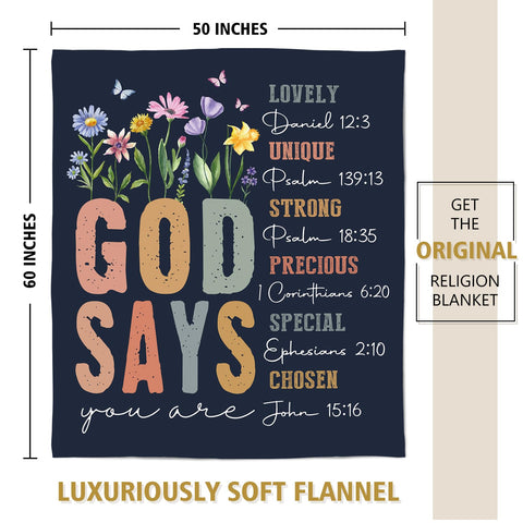 SteadStyle Christian floral throw blanket wrapped presentation makes a thoughtful gift