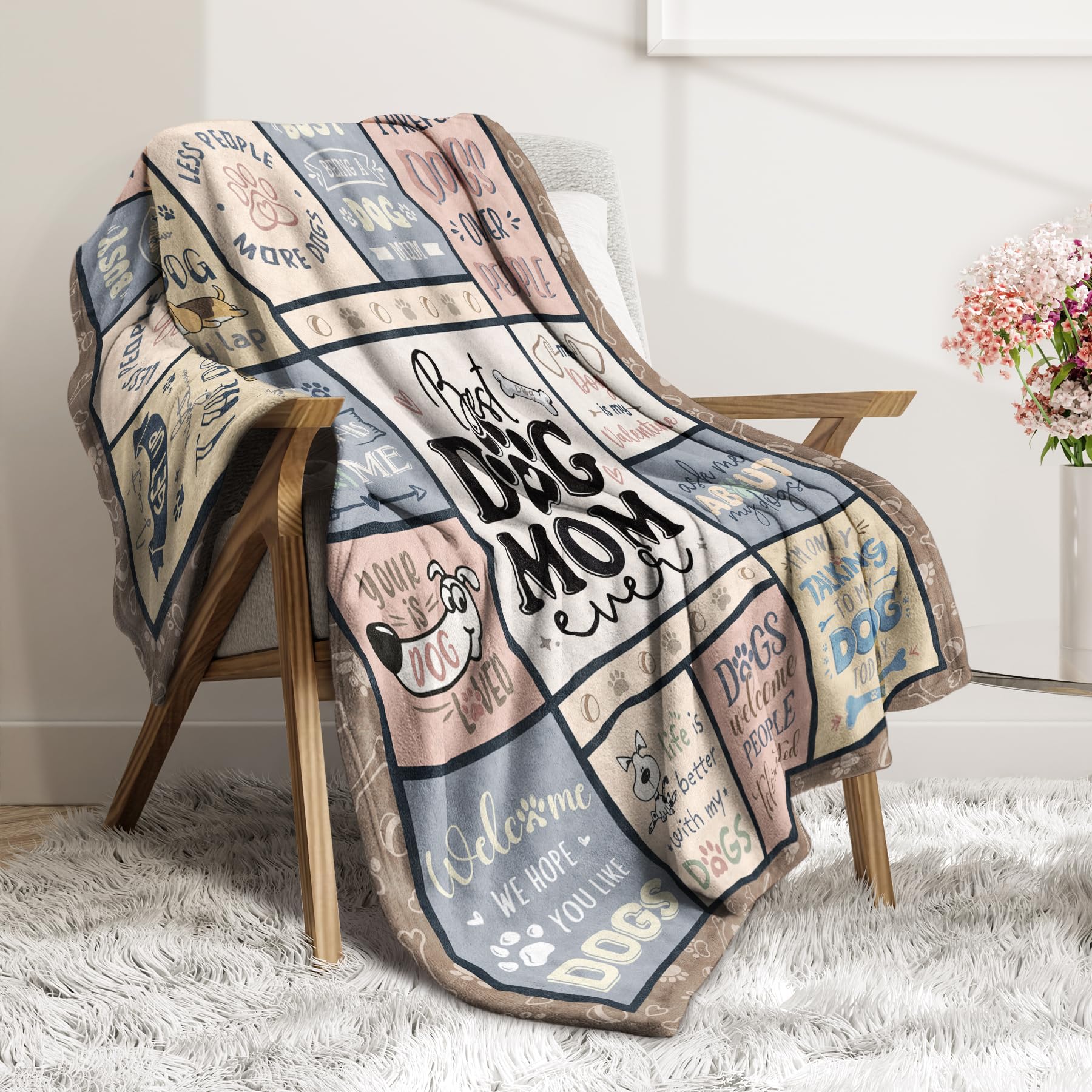SteadStyle cozy dog mom throw ideal for bedtime or movie night