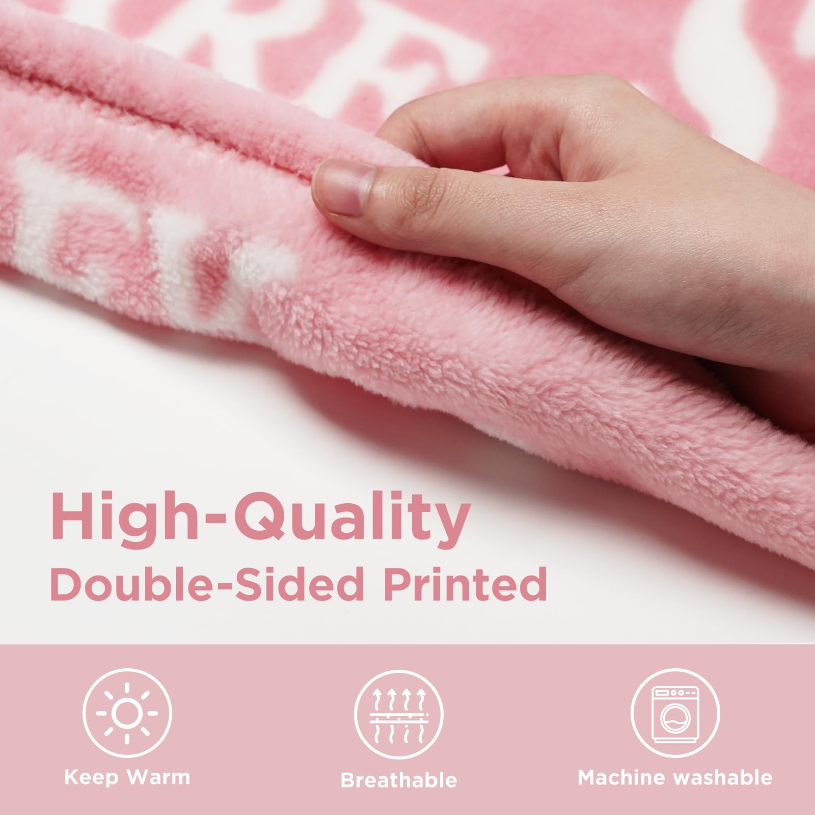 SteadStyle Get Well Blanket features lightweight plush material that resists shedding.