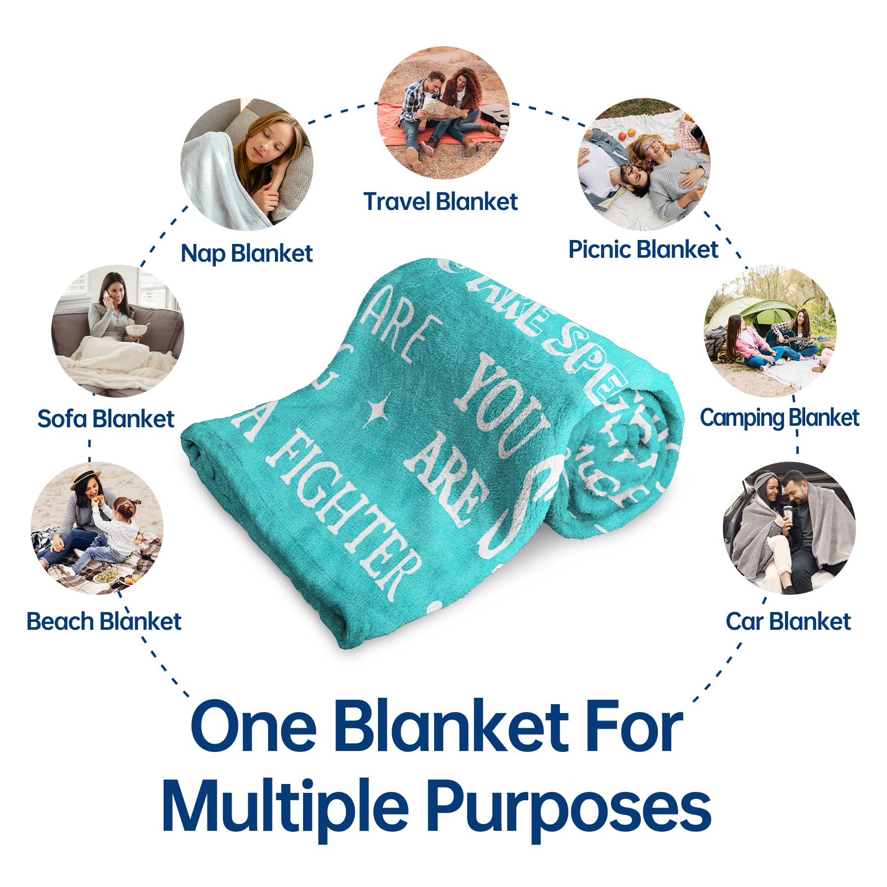 SteadStyle Get Well Soon blanket in bed for comforting warmth
