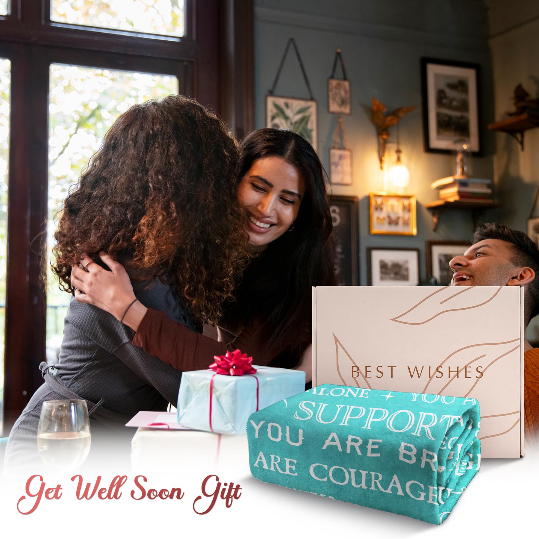 SteadStyle Get Well Soon blanket gift packaging ideal for thoughtful care gifts