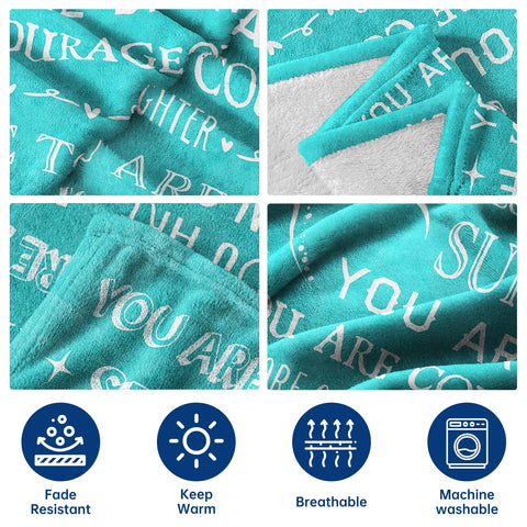 SteadStyle Get Well Soon blanket living room setup for cozy relaxation