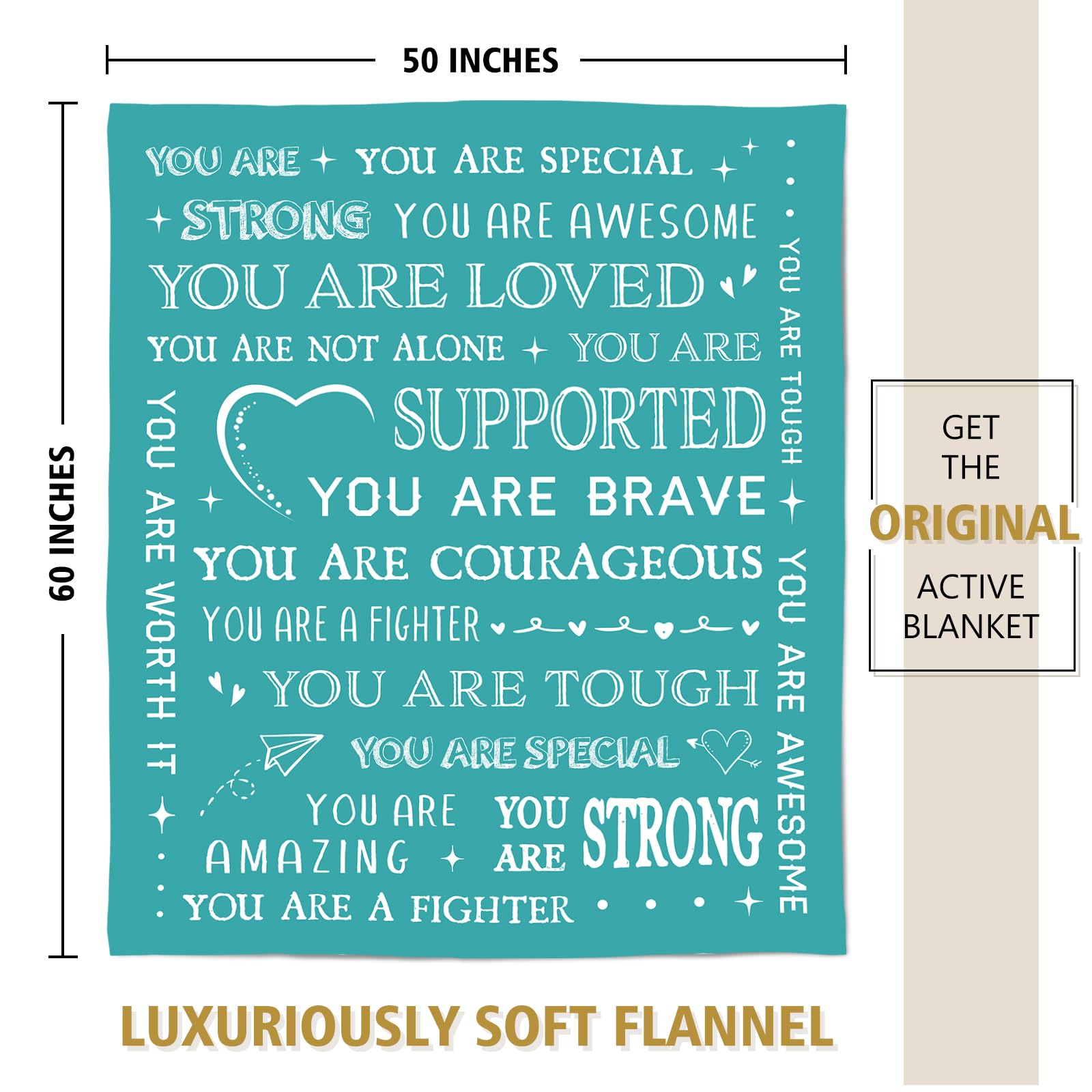 SteadStyle Get Well Soon blanket size 50x60 inches for versatile comfort