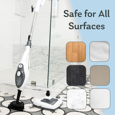 Steam & Go 360-degree attachments: reach corners and upholstery with ease.