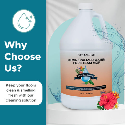 Steam & Go PVC-free formula safe for sealed surfaces