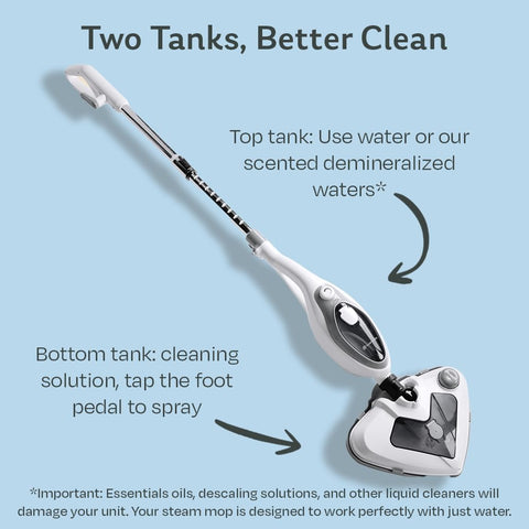 Steam & Go handheld steamer: versatile above-floor cleaning for countertops.