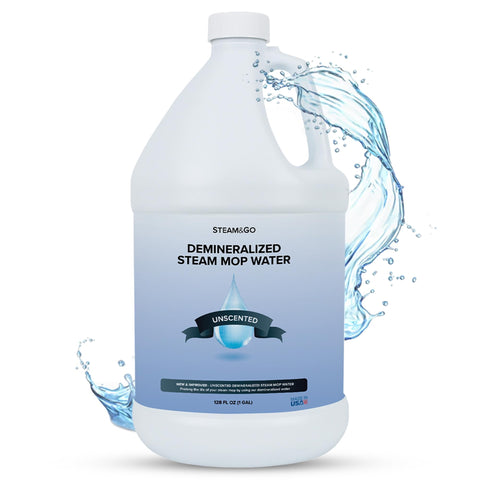Steam and Go unscented demineralized water bottle cap for easy filling.