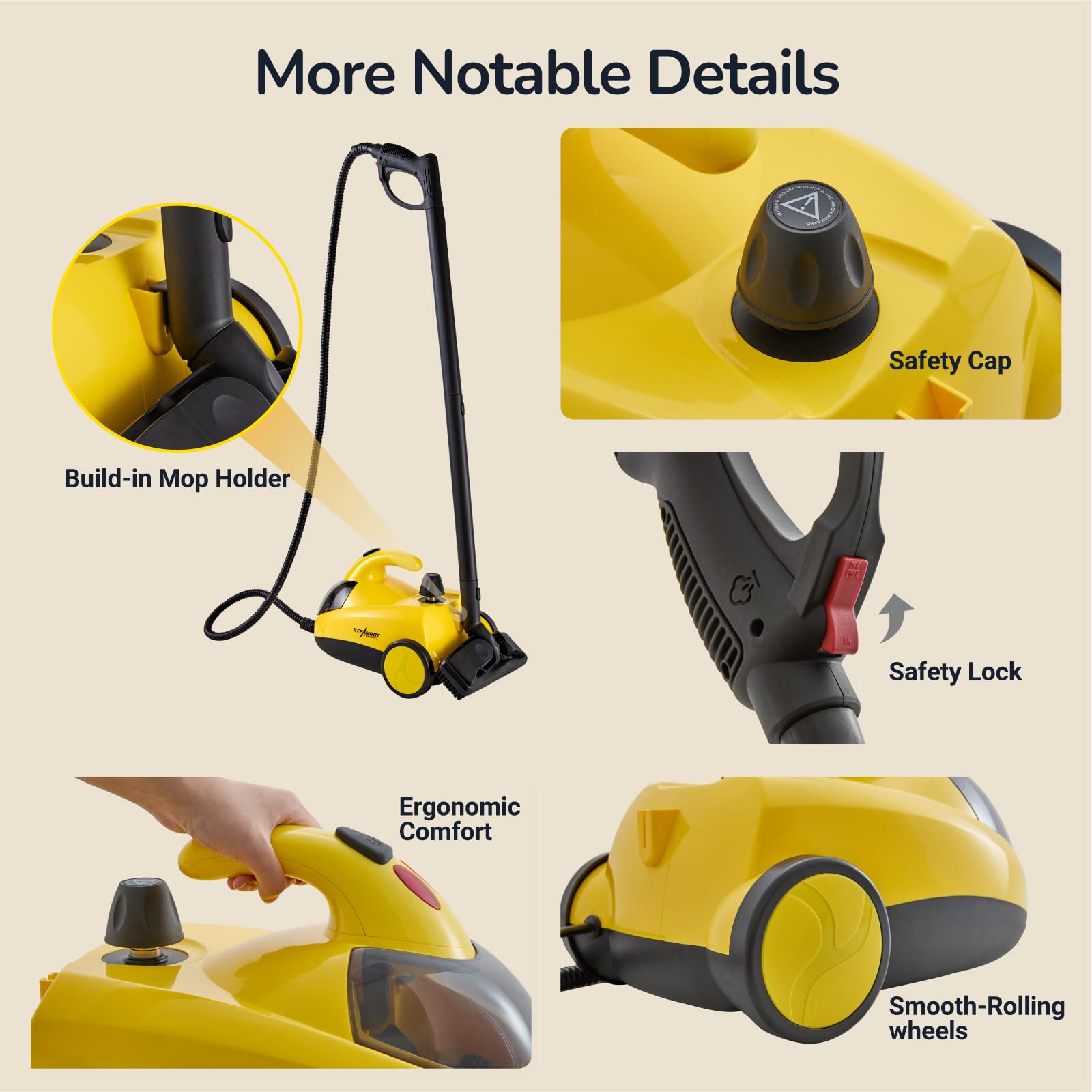 STEAMBOT car detailing tools for interior refreshment.