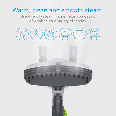 Steamfast SF-520 70-ounce tank enables long steaming sessions.