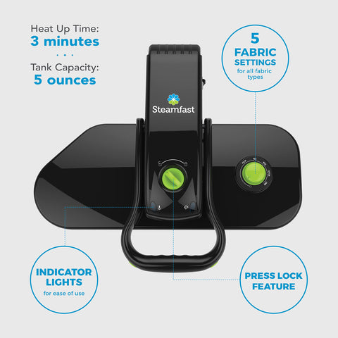 Steamfast SF-623 accessory kit includes spray bottle, pressing cushion, and measuring cup.